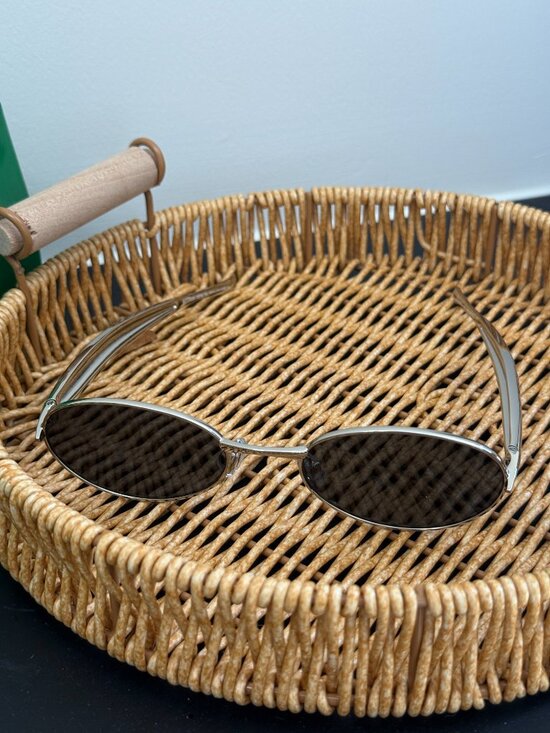 Bottega Veneta BV1386S Oval Sunglasses Silver Frame main image 6